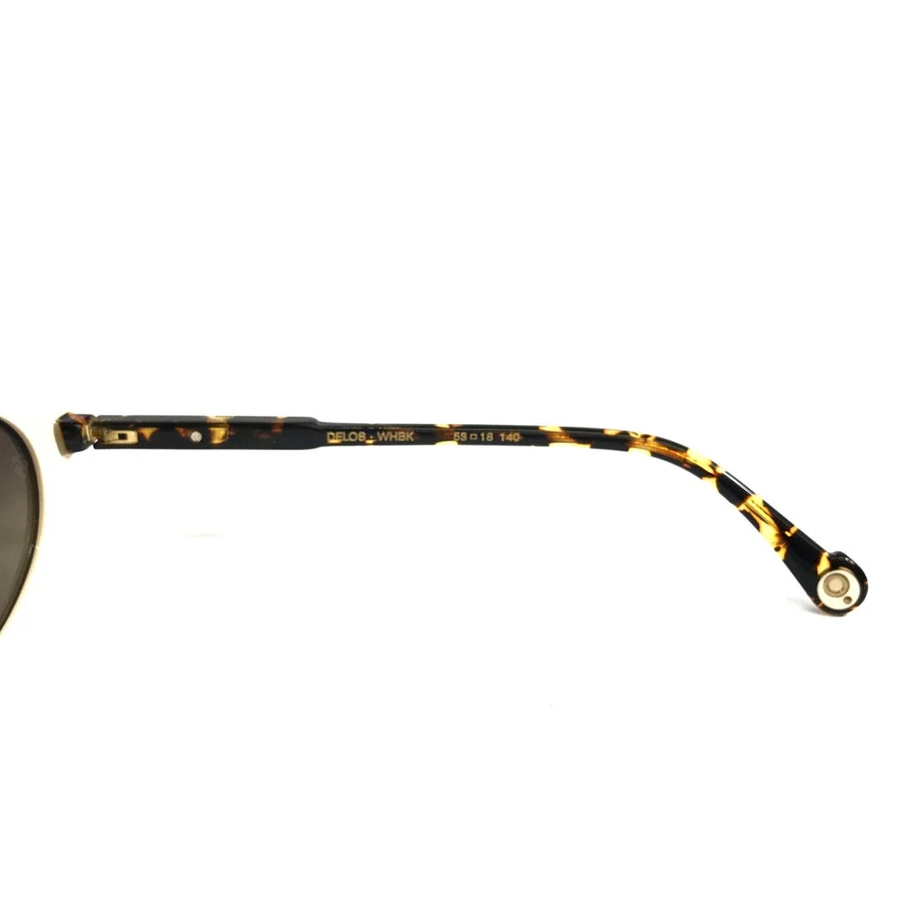 Etnia Barcelona Sunglasses DELOS WHBK White Black Frames Brown Polarized Lenses